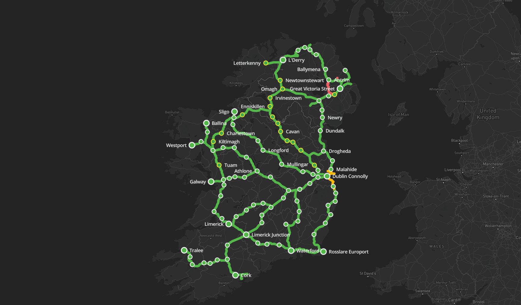 Irish Rail Route Map Irish Rail Train Route Maps CBLHUD Irish Rail Route Map Irish Rail Train Route Maps CBLHUD